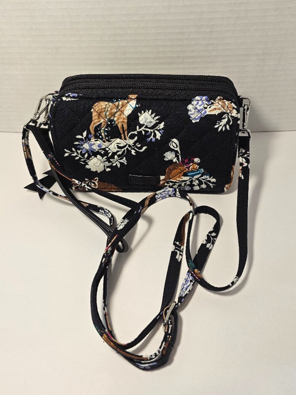 Vera Bradley RFID All-in-One Crossbody Merry Mischief Wristlet Wallet Bag Purse